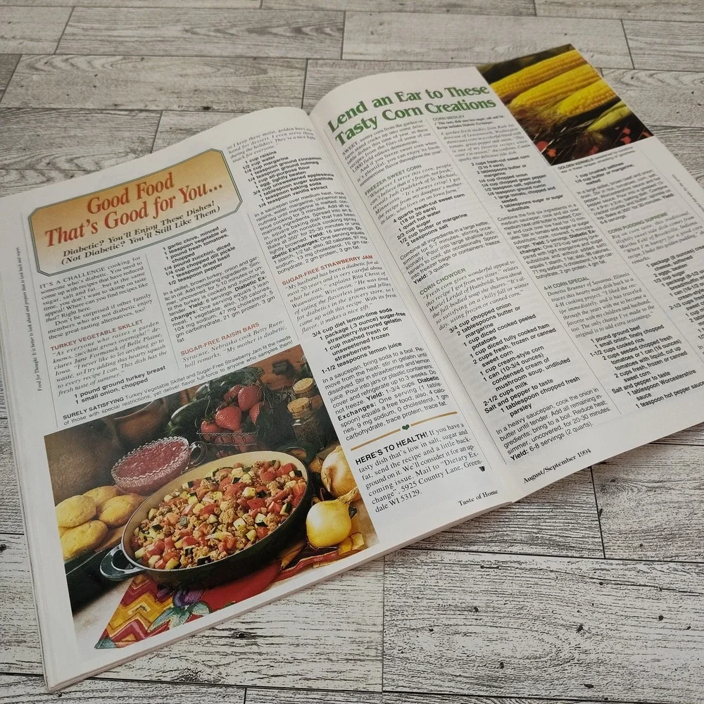 Taste of Home Magazine Aug/Sept 1994 Cooking Magazine Apple Recipes